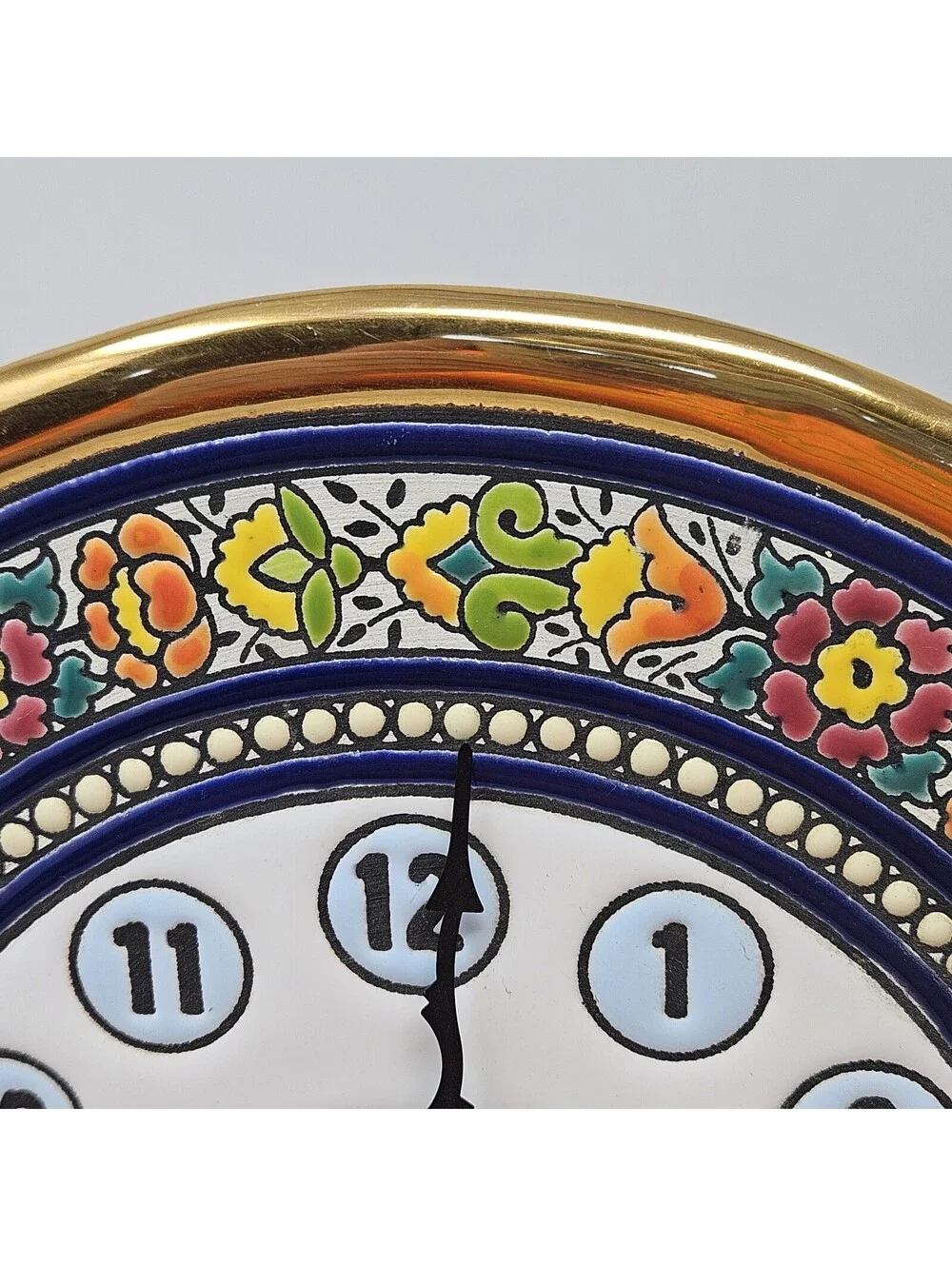CEARCO Pintado a Mano Con Esmaltes Y ORO de Ley 24K Gold Clock Plate Face Parts